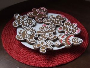 Plate of gingerbread cookies photo by solyanka