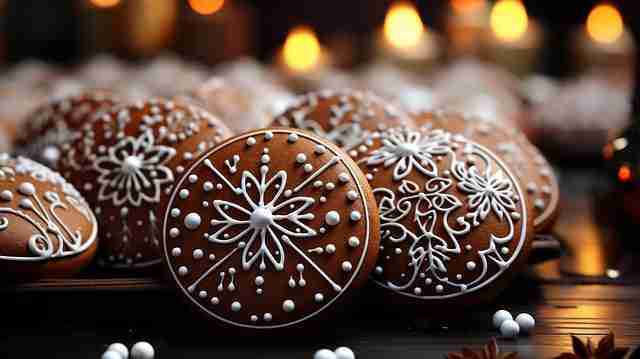 delicious decorated gingerbread