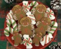 plate of gingerbread